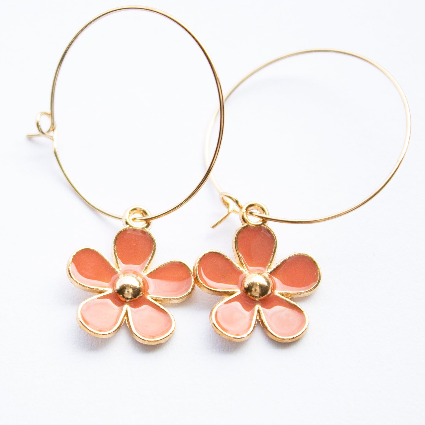 Five petal daisy with gold centre, 4 colours