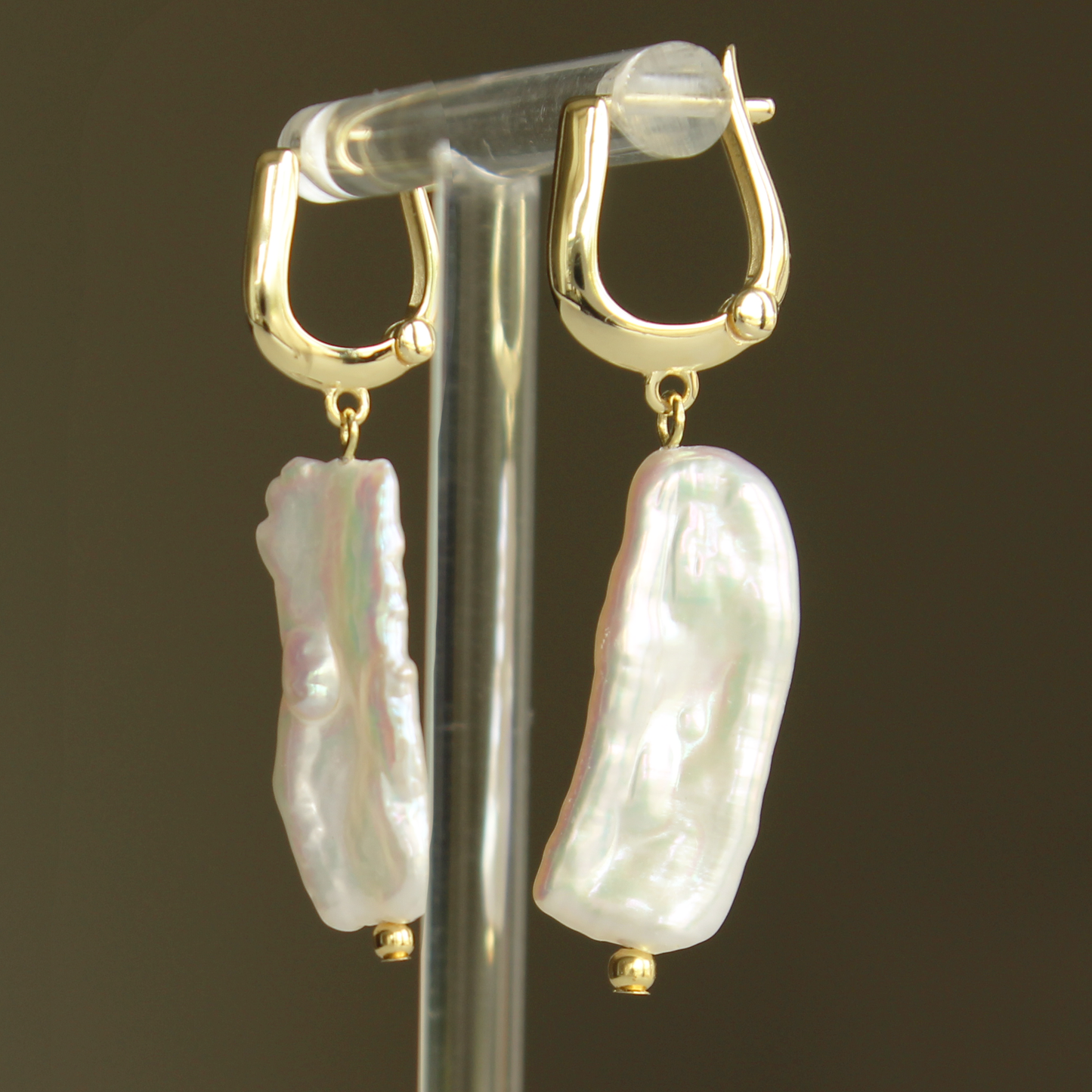 Natural Baroque Freshwater Pearl Drop Earrings