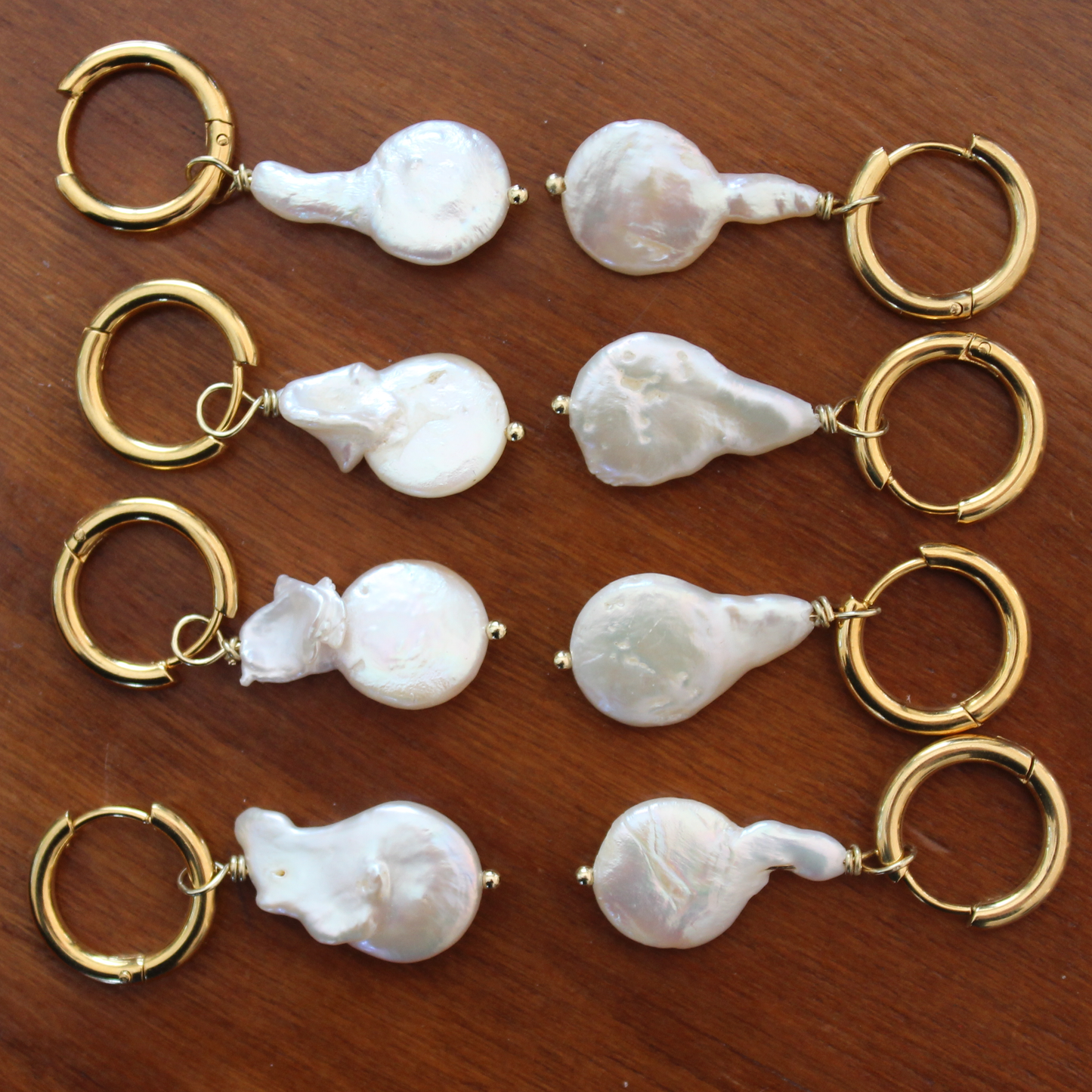 Baroque pearl with inset crystal