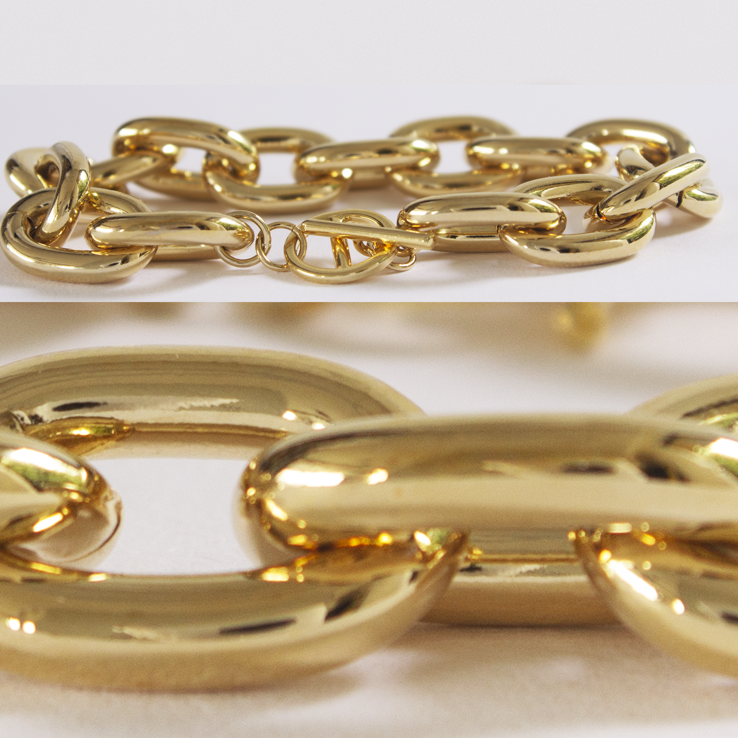 Chunky chain bracelet.