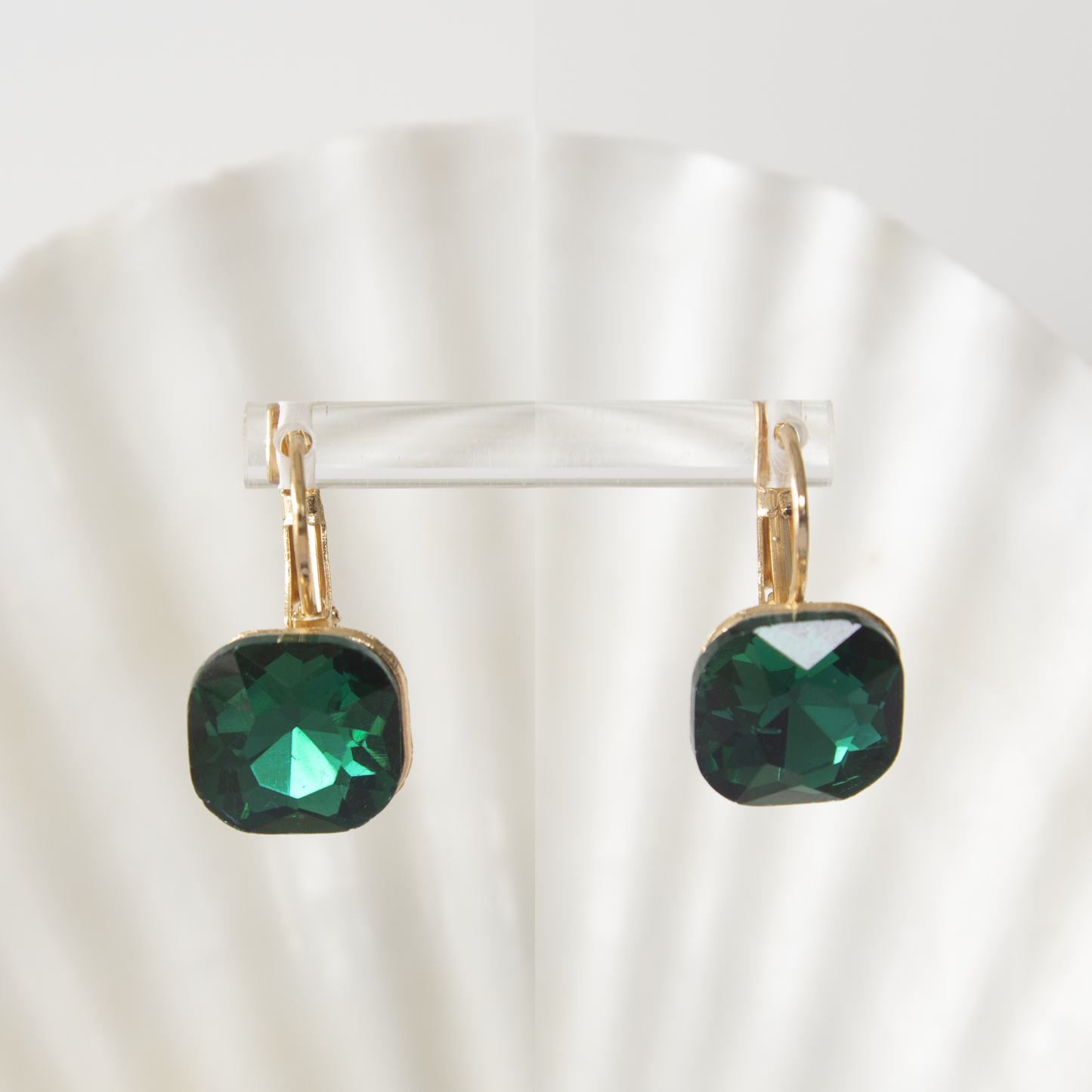 Crystal Lever-back earrings-four colours