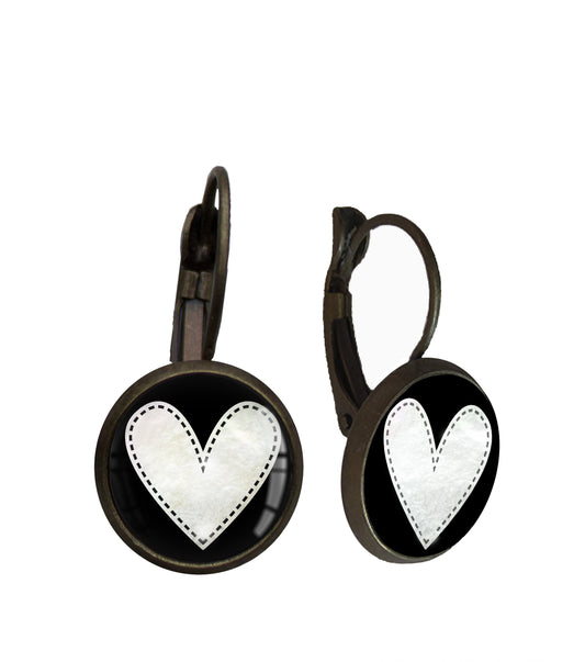 Silver leaf heart