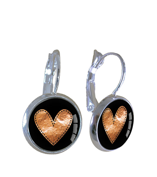 Copper leaf heart