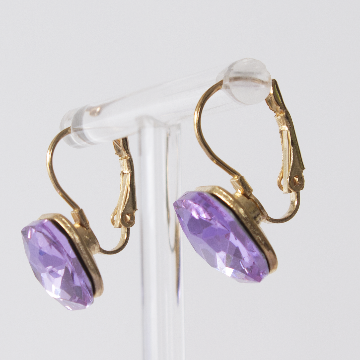 Crystal Lever-back earrings-four colours