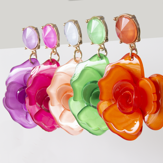 Flower Earrings-Five colours