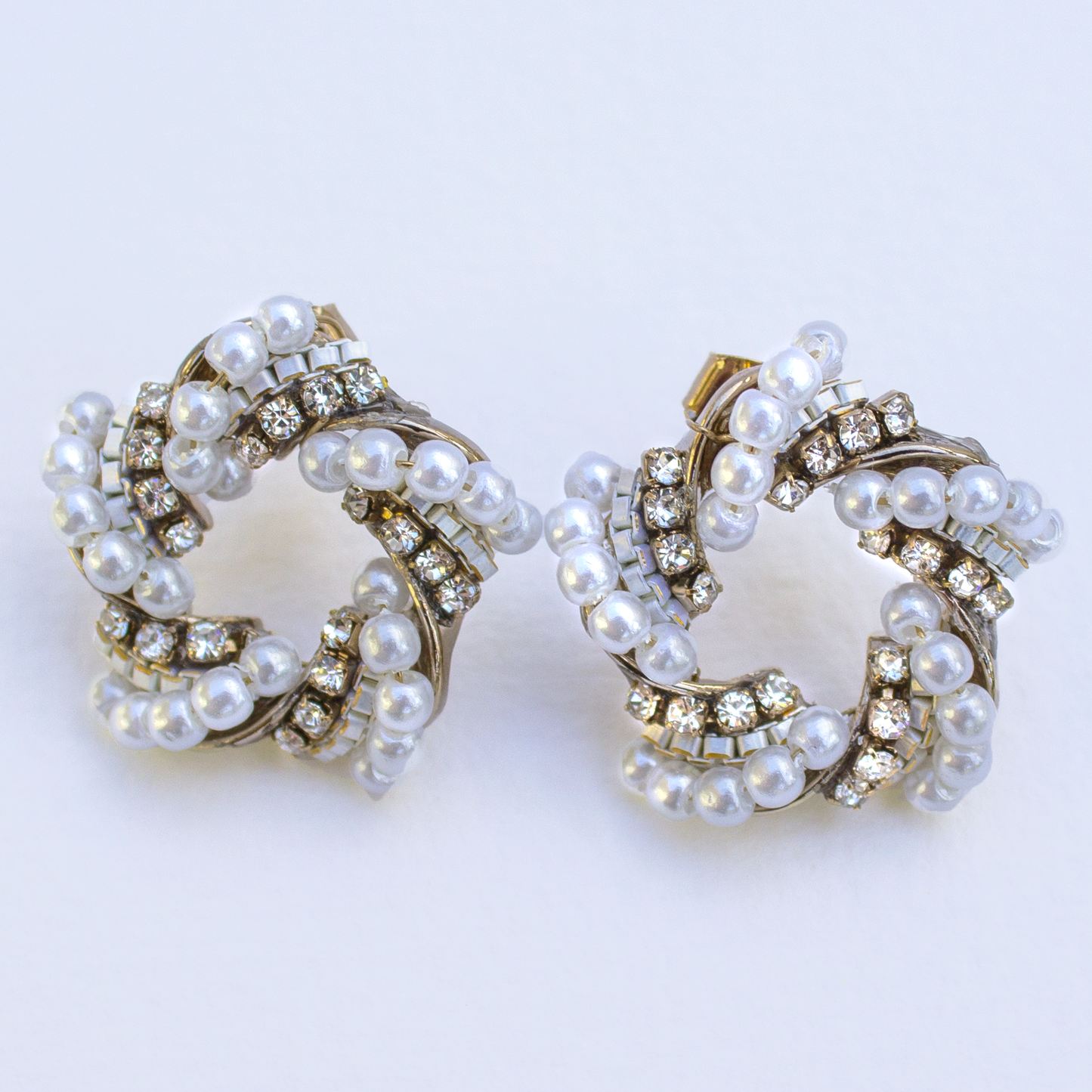 Braided pearl and crystal