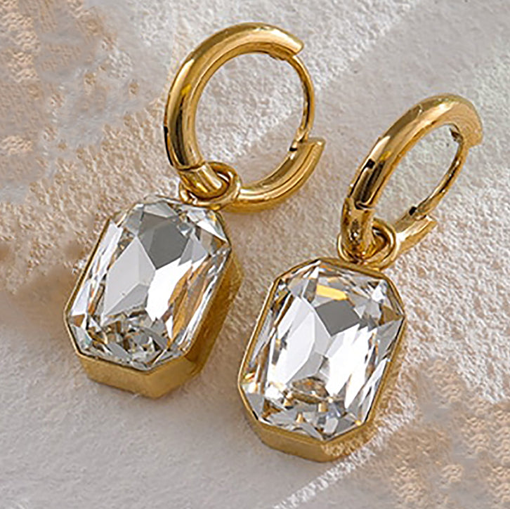 Cubic Zirconia Earrings Crystal Clear